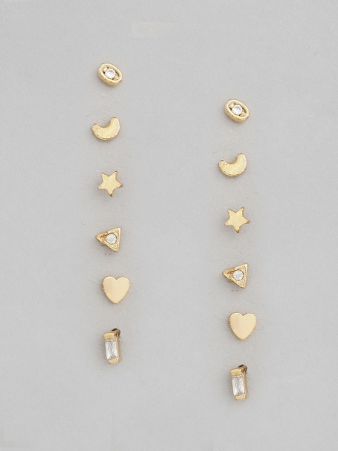 

Accessorize Women Set of 6 Gold-Plated Studs