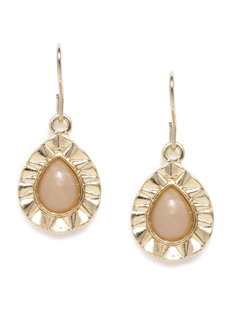 

Accessorize Pink & Gold-Toned Teardrop Shaped Drop Earrings