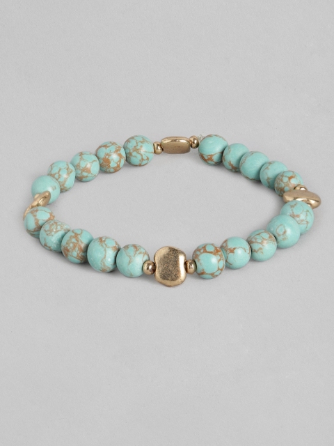 

Accessorize Turquoise Blue Beaded Elasticated Bracelet