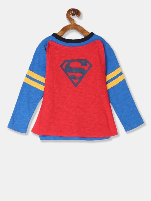 

GAP Boys Red Printed Colourblocked T-shirt