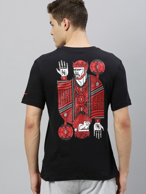 

Nike Men Black Printed AS LBJ M NK Dri-Fit Round Neck T-shirt