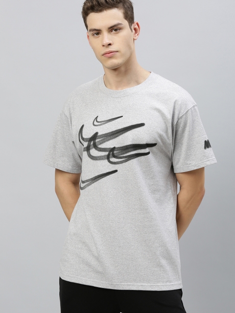 

Nike Men Grey AS NSW SS Printed Round Neck T-shirt