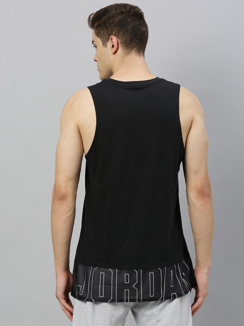 

Nike Men Black Solid M J 23ALPHA JSY Round Neck T-shirt