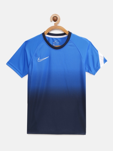 

Nike Boys Blue Colourblocked Round Neck T-shirt