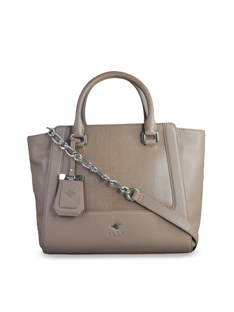 

ILEX Beige Solid Handheld Bag