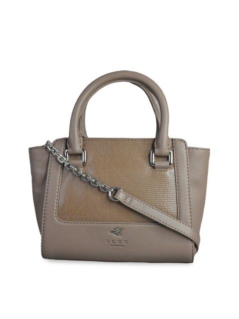 

ILEX Beige Solid Leather Handbag