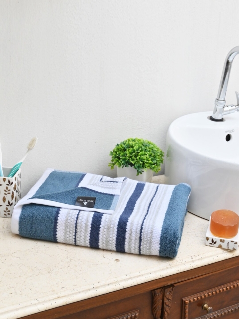 

Avira Home Blue & White Striped 600 GSM Madison Bath Towel