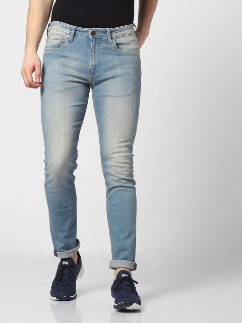 

Jack & Jones Men Blue Glenn Slim Fit Low-Rise Low Distress Stretchable Jeans
