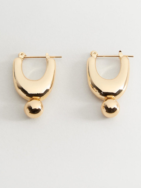 

MANGO Gold-Toned Contemporary Drop Earrings