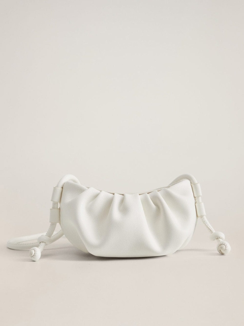 

MANGO White Solid Sling Bag