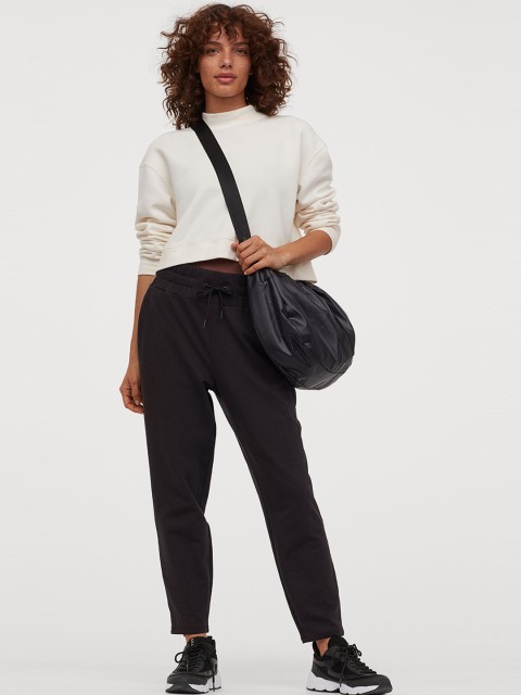 

H&M Women Black Solid Sports Trousers