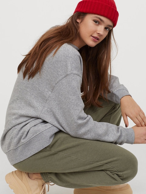 

H&M Women Green Joggers High Waist