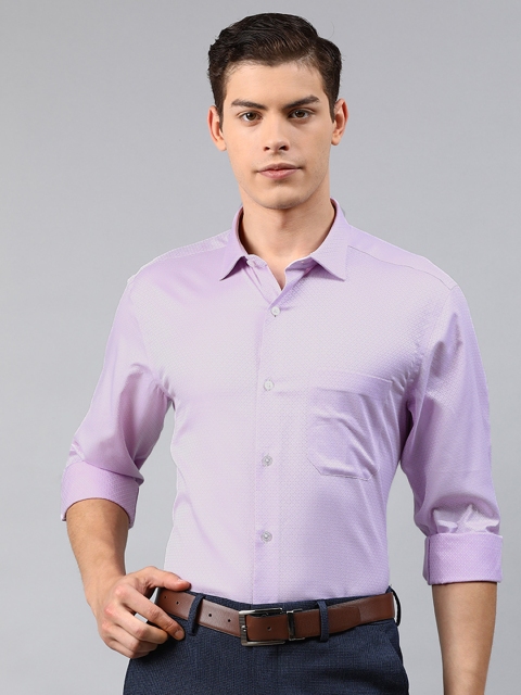 

Louis Philippe Men Purple Slim Fit Textured Formal Shirt