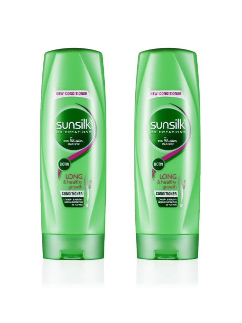 

Sunsilk Unisex Set of 2 Long & Healthy Growth Hair Conditioner (180 ml each), Green