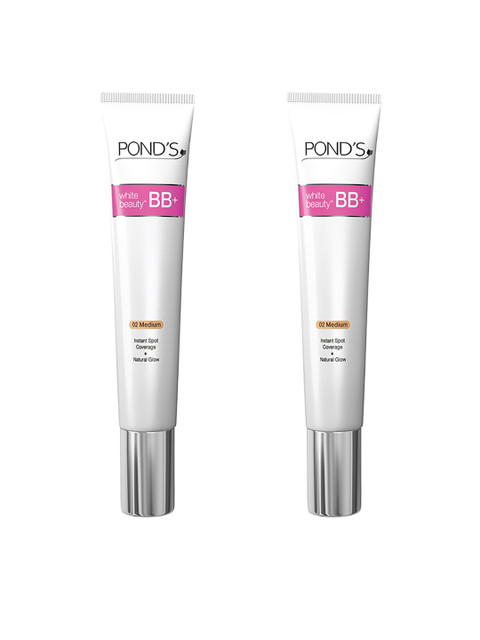 

Ponds Set Of 2 02 Medium White Beauty BB+ Fairness Cream, Beige