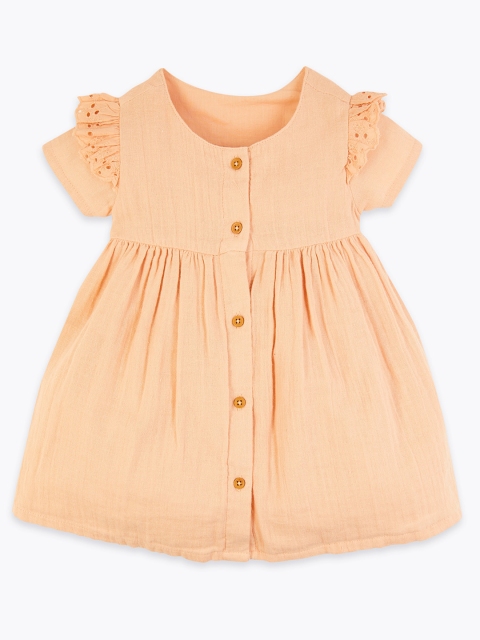 

Marks & Spencer Girls Orange Solid Fit and Flare Dress