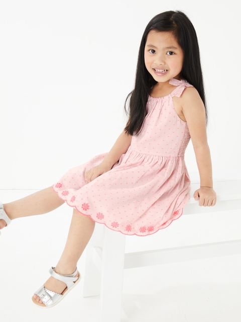 

Marks & Spencer Girls Rose Pink Polka Dots Print Fit and Flare Dress