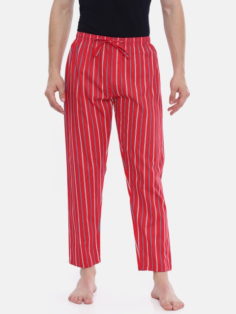 

Joven Men Red & Grey Striped Lounge Pants PYP-RD