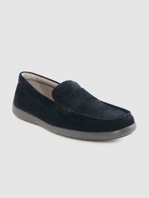 

Geox Men Navy Blue Suede Penny Loafers