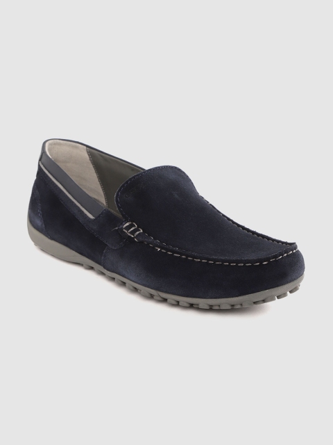 

Geox Men Navy Blue Suede Driving Shoes