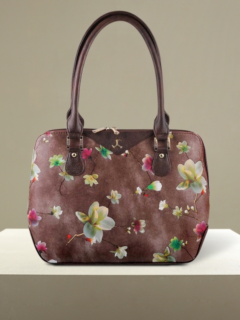 

Mochi Brown Printed Handheld Bag