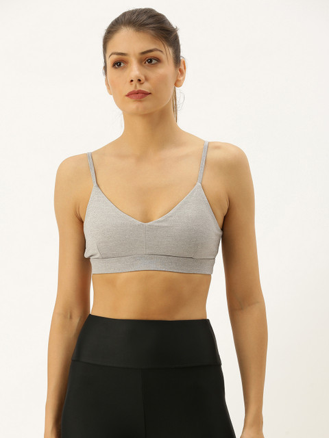 

FOREVER 21 Women Grey Solid Bralette Top