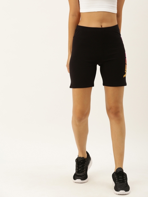 

FOREVER 21 Women Black Solid Regular Fit Sports Shorts
