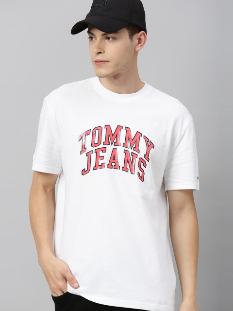 

Tommy Hilfiger Men White Printed Round Neck T-shirt