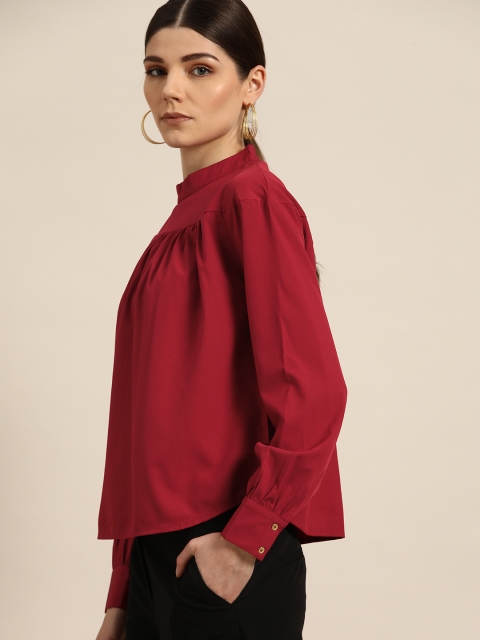 

her by invictus Maroon Regular Top