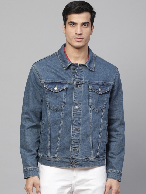 

Marks & Spencer Men Blue Slim Fit Solid Denim Jacket