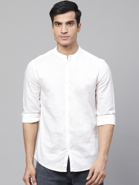 

Marks & Spencer Men White Slim Fit Solid Casual Shirt