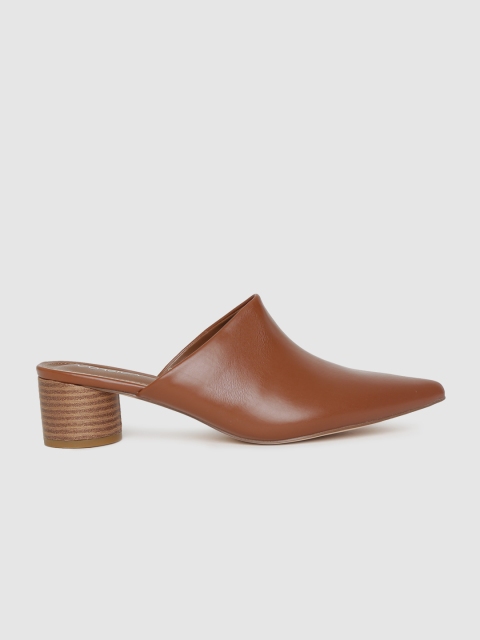 

CORSICA Women Brown Solid Pointed Toe Heels