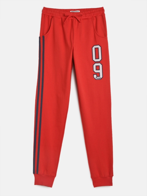 

Provogue Boys Red Printed Joggers