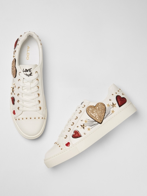 

ALDO Women Off-White Sneakers
