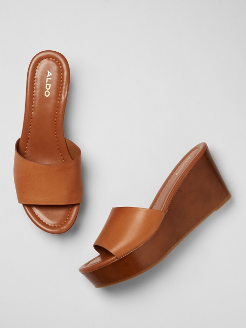 

ALDO Women Brown Solid Sandals