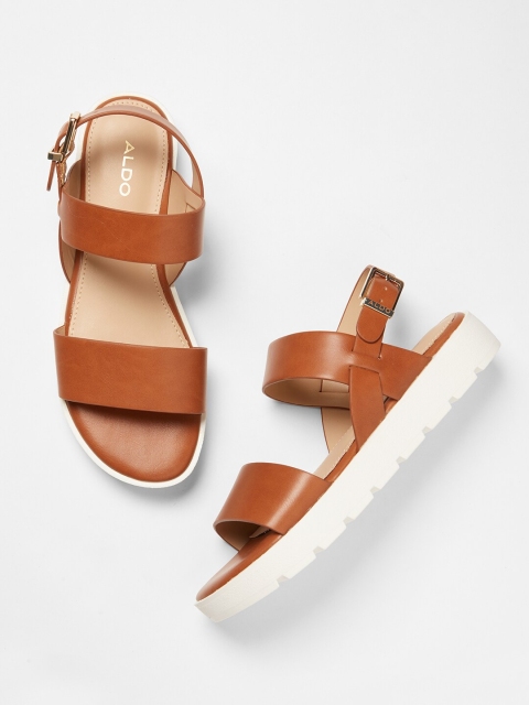 

ALDO Women Brown Solid Sandals