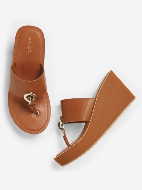 

ALDO Women Brown Solid Sandals