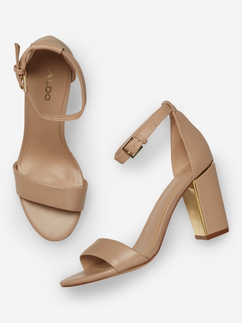 

ALDO Women Beige Solid Heels