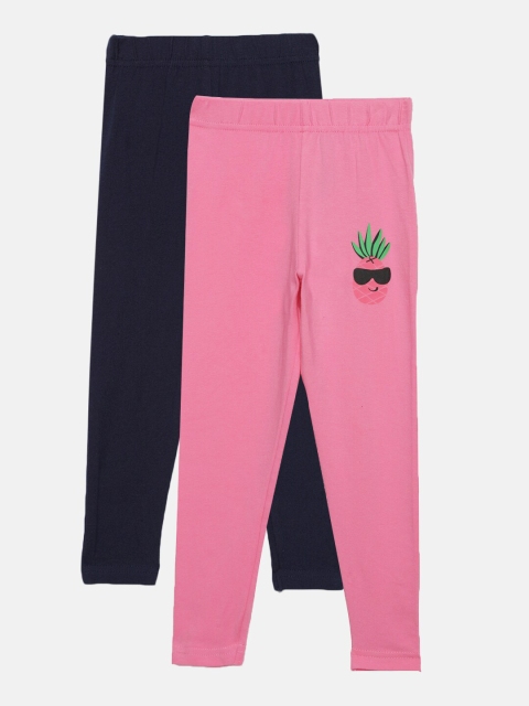 

Miss & Chief Girls Pack of 2 Ankle-Length Leggings, Pink
