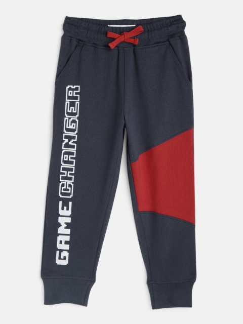 

Miss & Chief Boys Navy Blue & Red Printed Joggers