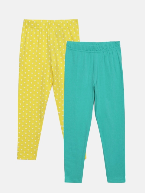 

Miss & Chief Girls Pack of 2 Ankle-Length Leggings, Yellow
