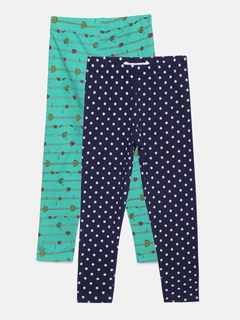 

Miss & Chief Girls Pack of 2 Ankle-Length Leggings, Green