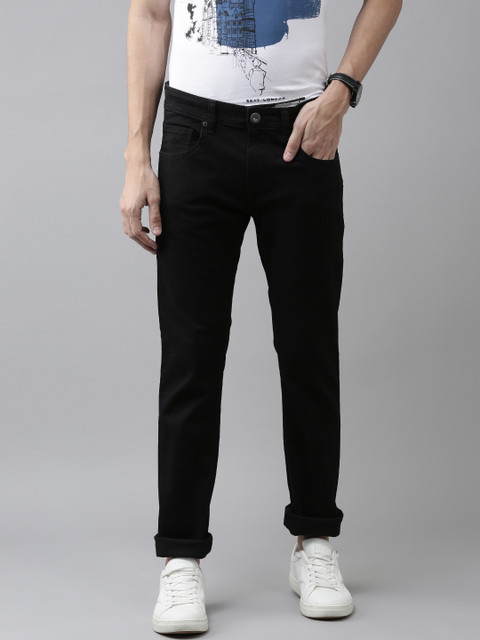 

BEAT LONDON by PEPE JEANS Men Black Vapour Slim Fit Low-Rise Stretchable Jeans