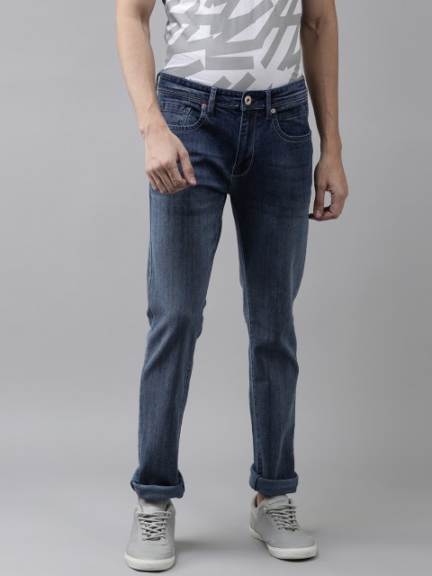 

BEAT LONDON by PEPE JEANS Men Blue Slim Fit Low-Rise Light Fade Stretchable Jeans