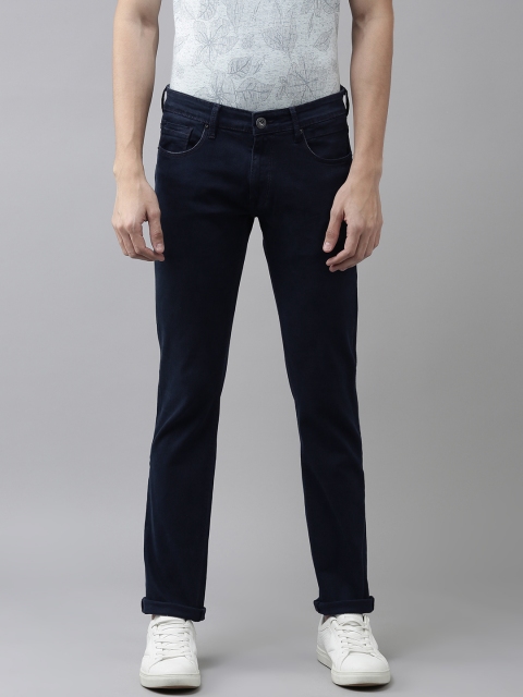 

BEAT LONDON by PEPE JEANS Men Navy Blue Vapour Fit Low-Rise Stretchable Jeans