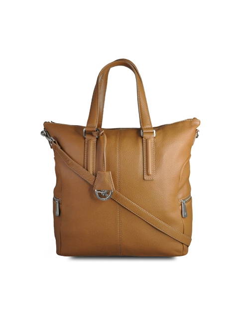 

ILEX Brown Solid Leather Handheld Bag