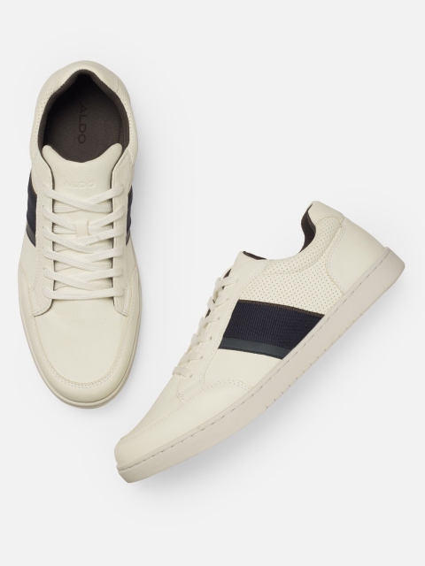 

ALDO Men White & Black Colourblocked Sneakers