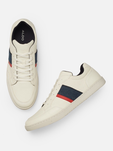 

ALDO Men White & Black Colourblocked Sneakers