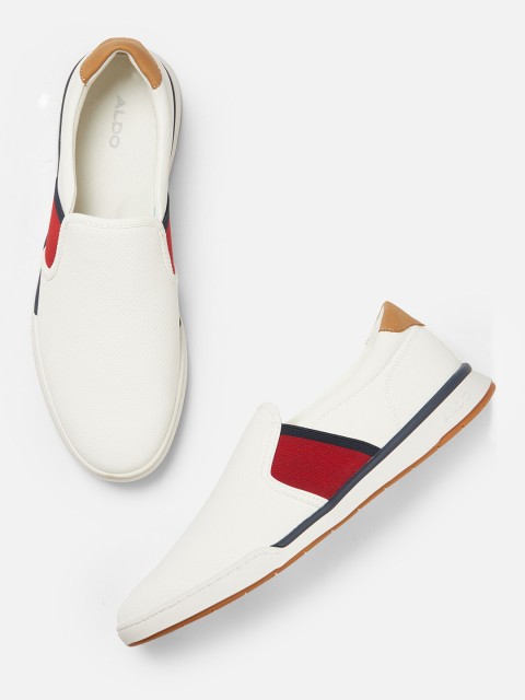 

ALDO Men White Slip-On Sneakers