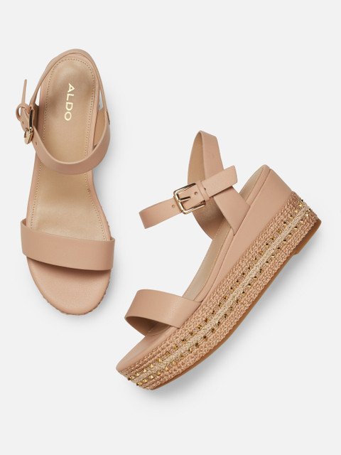 

ALDO Women Pink Solid Wedges